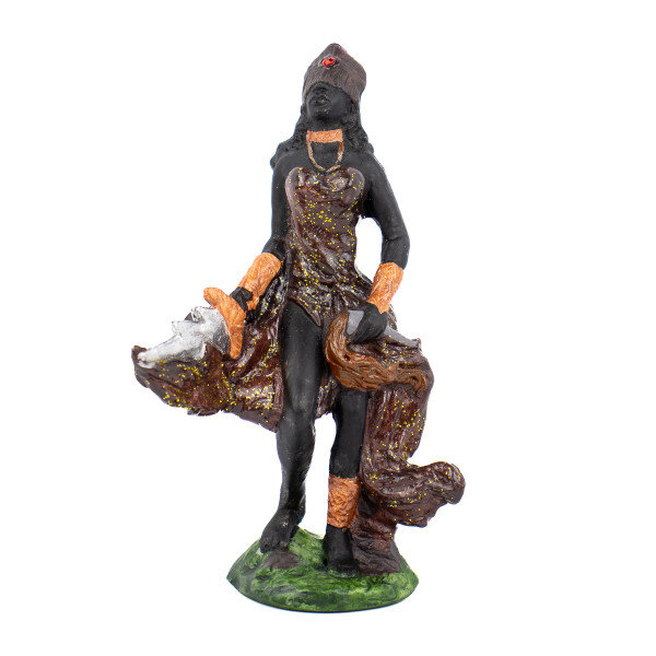 Escultura Orixá Iansã Marrom 15 cm em Resina