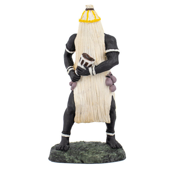 Escultura Orixá Omolu Palha 22 cm em Resina