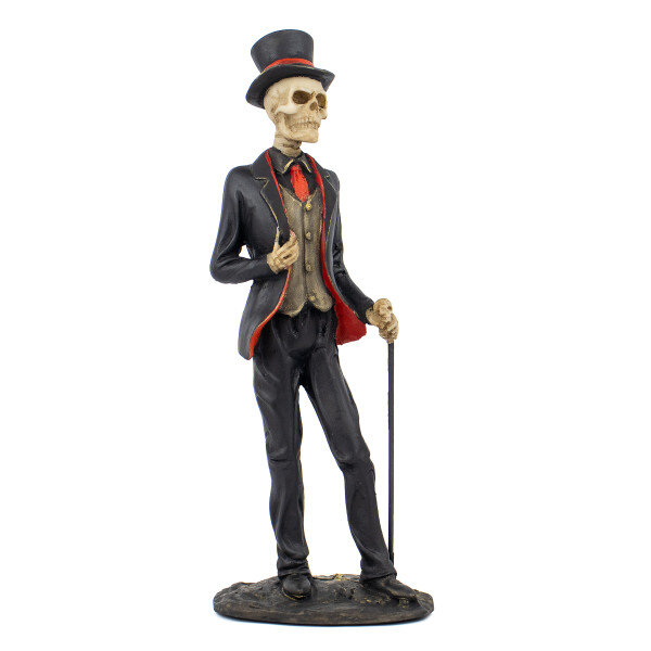 Escultura Exu Caveira Preto e Vermelho 27 cm em Resina Escultura Exu Caveira Preto e Vermelho 27 cm em Resina
