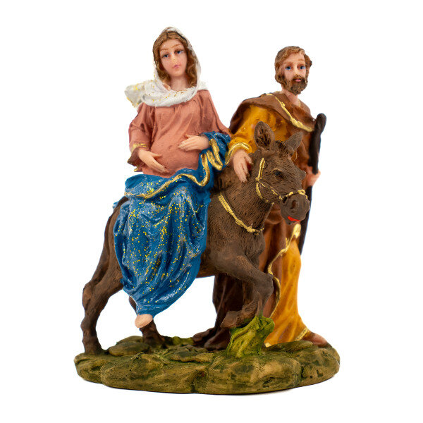 Escultura Nossa Senhora Desterro Grávida 11 cm em Resina