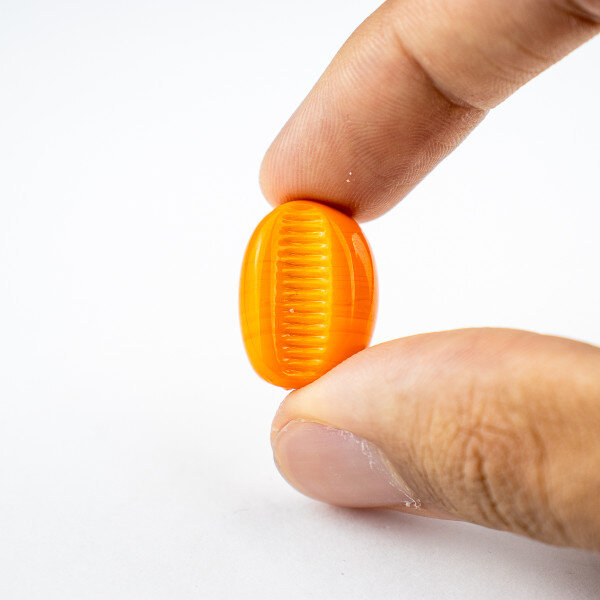 Firma Murano Laranja Búzios 22mm - Unidade 
