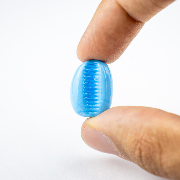 Firma Murano Azul Claro Búzios 22mm - Unidade Firma Murano Azul Claro Búzios 22mm - Unidade