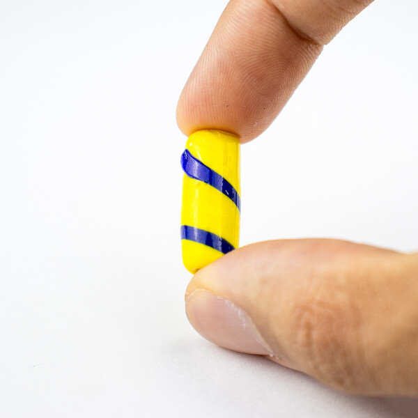 Firma Murano Amarelo e Azul Lisa 22mm – Unidade Firma Murano Amarelo e Azul Lisa 22mm – Unidade
