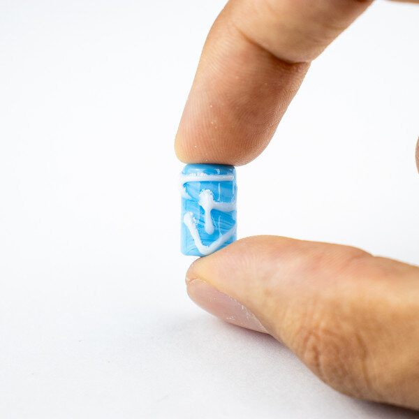 Firma Murano Oxóssi Azul Lisa Desenhada 17mm – Unidade 