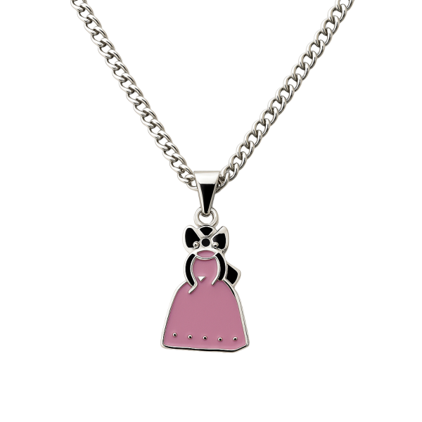 Colar Corrente Obá Divindade Guerreira 3 cm Metal Niquelado