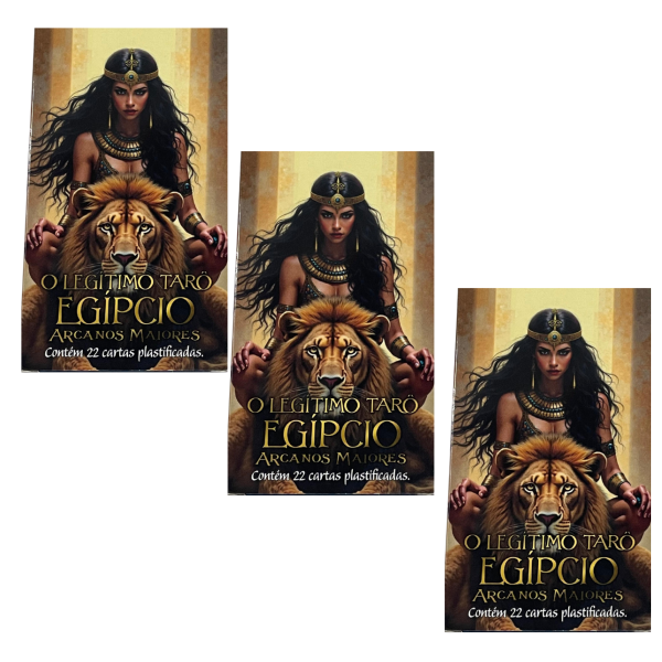 Kit 3 Tradicional Tarô Egípcio Arcanos Maiores 22 Cartas