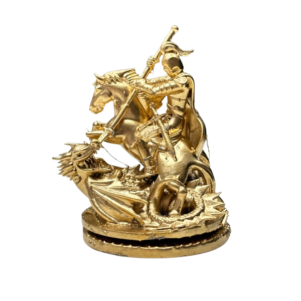 Miniatura Religiosa São Jorge Resina 3D Dourada 5 cm Miniatura Religiosa São Jorge Resina 3D Dourada 5 cm