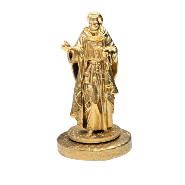 Miniatura Religiosa São Francisco de Assis Resina 3D Dourada 5 cm Miniatura Religiosa São Francisco de Assis Resina 3D Dourada 5 cm