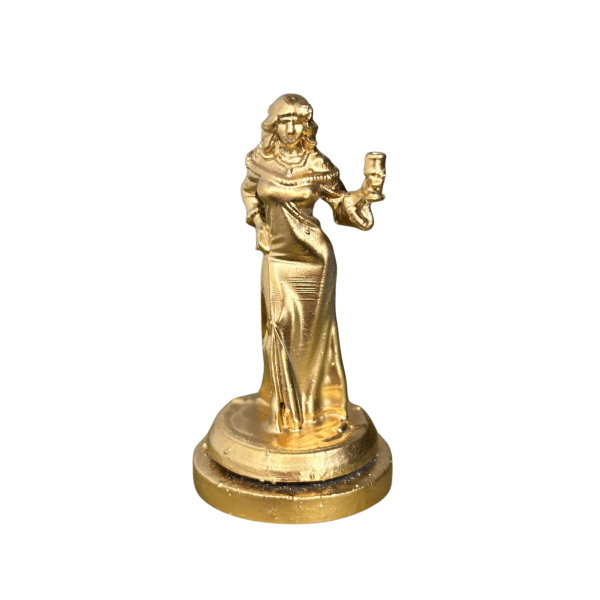 Miniatura Religiosa Maria Padilha em Resina 3D Dourada 5 cm Miniatura Religiosa Maria Padilha em Resina 3D Dourada 5 cm