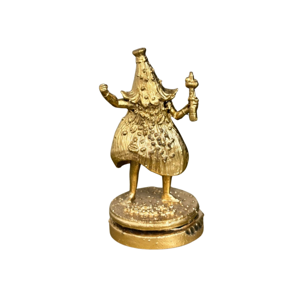 Miniatura Religiosa Obaluaê em Resina 3D Dourada 5 cm Miniatura Religiosa Obaluaê em Resina 3D Dourada 5 cm