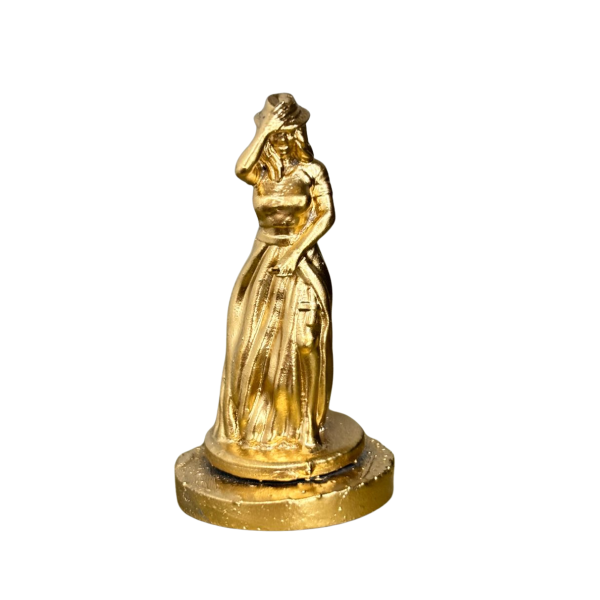 Miniatura Religiosa Maria Navalha em Resina 3D Dourada 5 cm Miniatura Religiosa Maria Navalha em Resina 3D Dourada 5 cm
