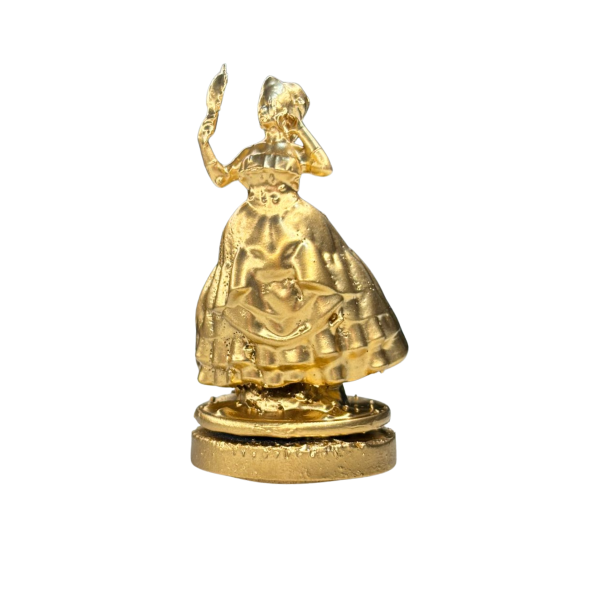Miniatura Religiosa Oxum em Resina 3D Dourada 5 cm Miniatura Religiosa Oxum em Resina 3D Dourada 5 cm