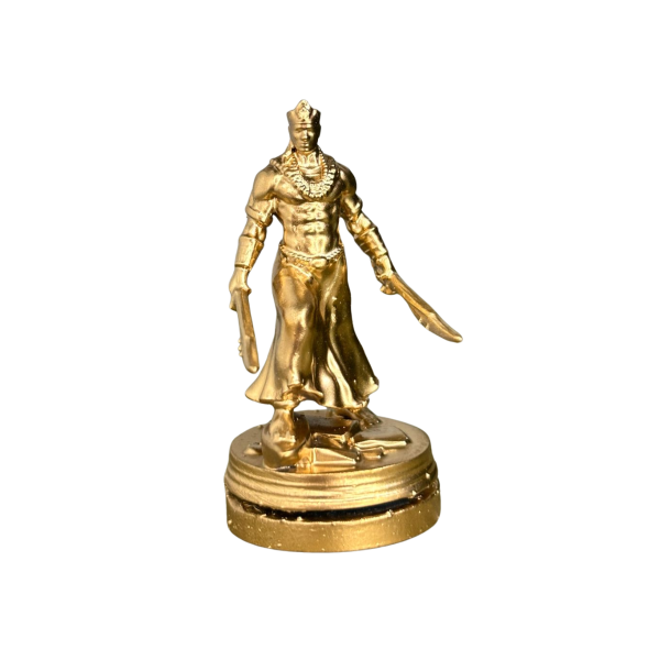 Miniatura Religiosa Ogum em Resina 3D Dourada 5 cm Miniatura Religiosa Ogum em Resina 3D Dourada 5 cm