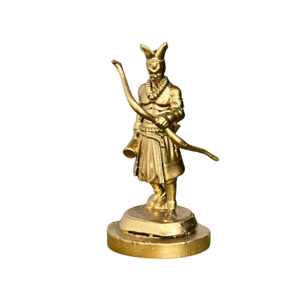 Miniatura Religiosa Oxóssi em Resina 3D Dourada 5 cm Miniatura Religiosa Oxóssi em Resina 3D Dourada 5 cm