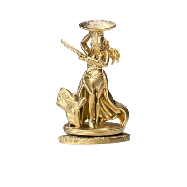 Miniatura Religiosa Obá em Resina 3D Dourada 5 cm Miniatura Religiosa Obá em Resina 3D Dourada 5 cm