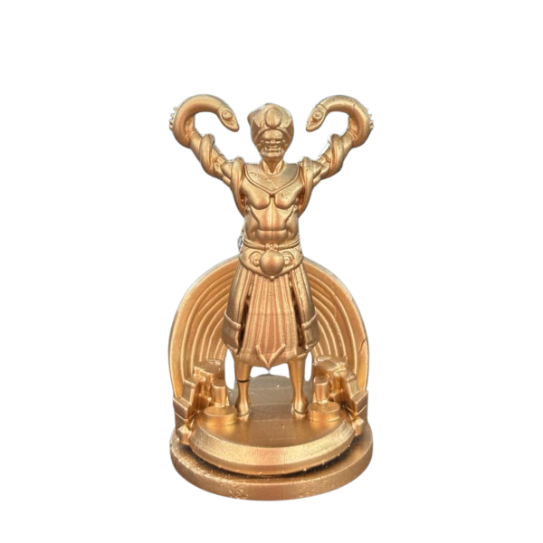 Miniatura Religiosa Oxumarê em Resina 3D Dourada 5 cm Miniatura Religiosa Oxumarê em Resina 3D Dourada 5 cm