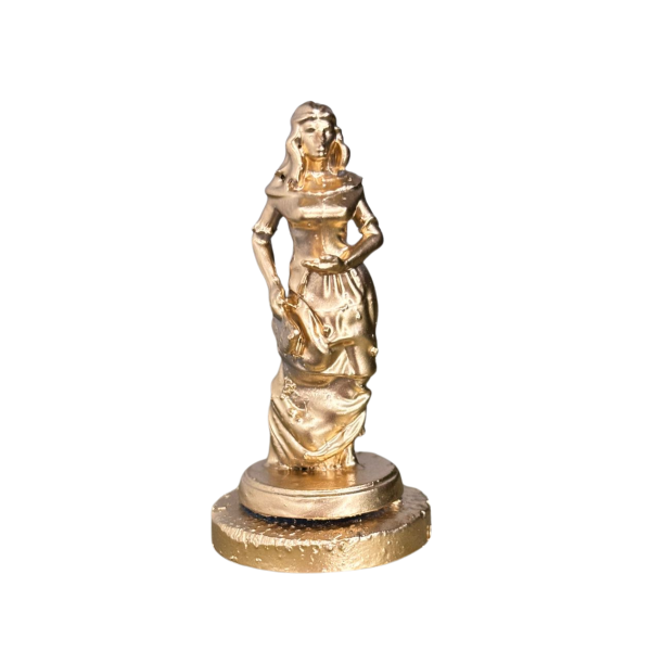 Miniatura Religiosa Maria Mulambo em Resina 3D Dourada 5 cm Miniatura Religiosa Maria Mulambo em Resina 3D Dourada 5 cm