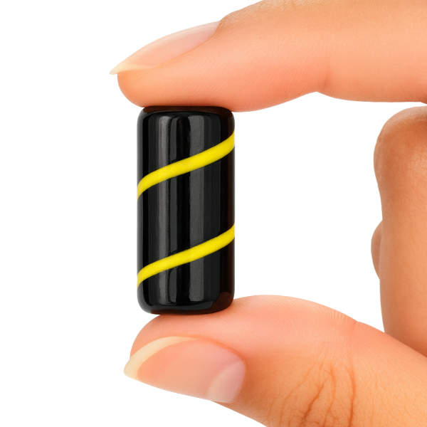 Firma Murano Preto e Amarelo Lisa 22mm – Unidade 