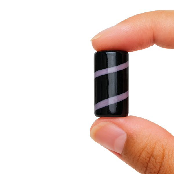 Firma Murano Preto e Lilás Lisa 22mm – Unidade 