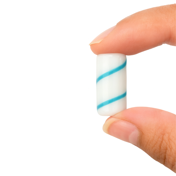 Firma Murano Branco e Azul Lisa 22mm – Unidade 