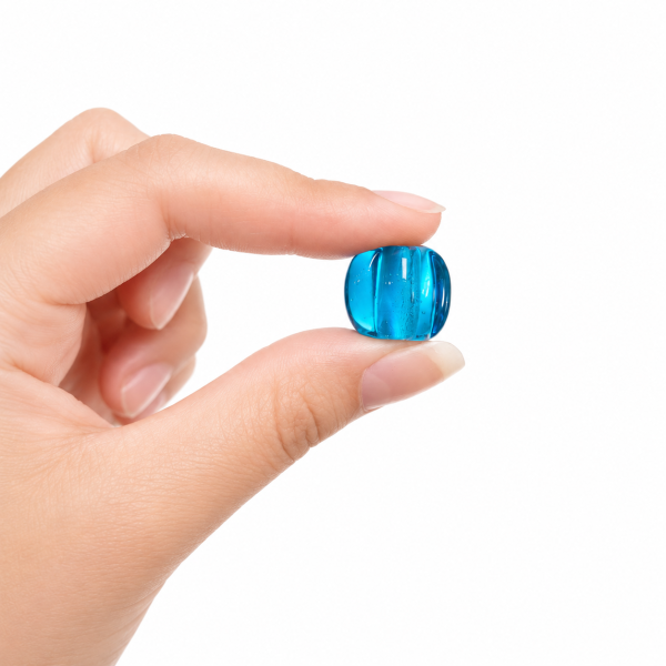 Firma Murano Azul Turquesa Transparente Pitanga 20mm – Unidade 