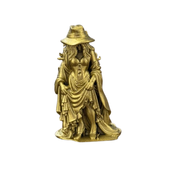 Miniatura Religiosa Maria Mulambo Resina 3D Dourada 5 cm