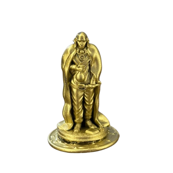 Miniatura Religiosa Exu do Ouro Resina 3D Dourada 5 cm