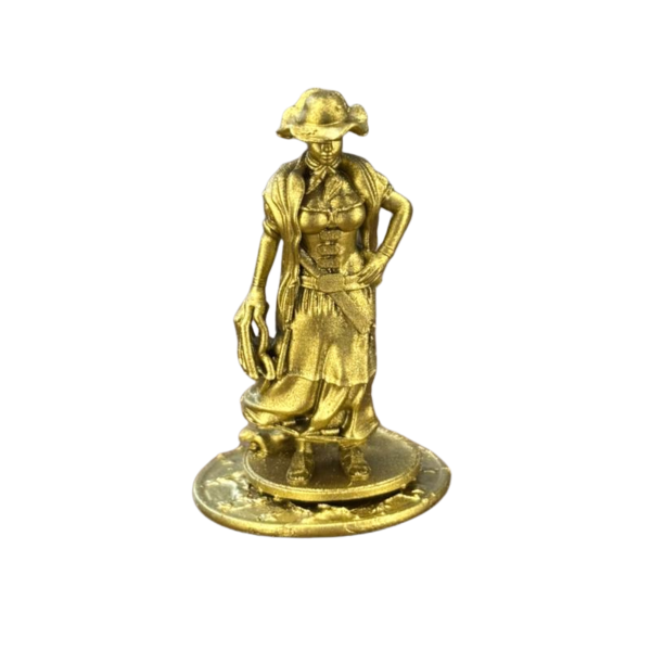 Miniatura Religiosa Boiadeira Maria do Laço Resina 3D Dourada 5 cm Miniatura Religiosa Boiadeira Maria do Laço Resina 3D Dourada 5 cm