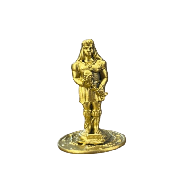Miniatura Religiosa Exu Pimenta Resina 3D Dourada 5 cm
