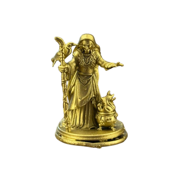 Miniatura Religiosa Pomba Gira Cacurucaia Resina 3D Dourada 5 cm Miniatura Religiosa Pomba Gira Cacurucaia Resina 3D Dourada 5 cm