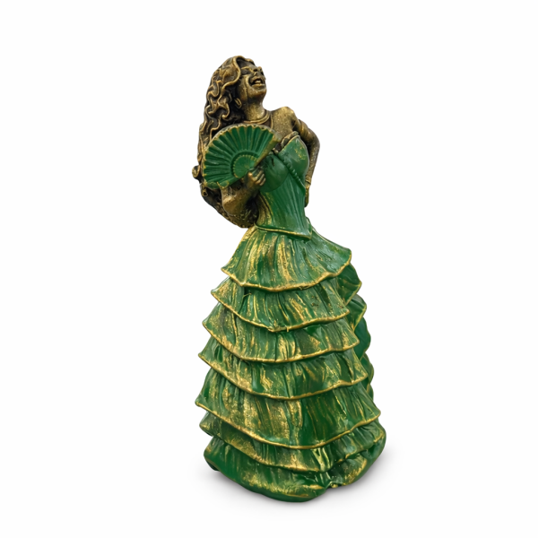 Escultura Cigana Esmeralda Vintage Resina 10 cm