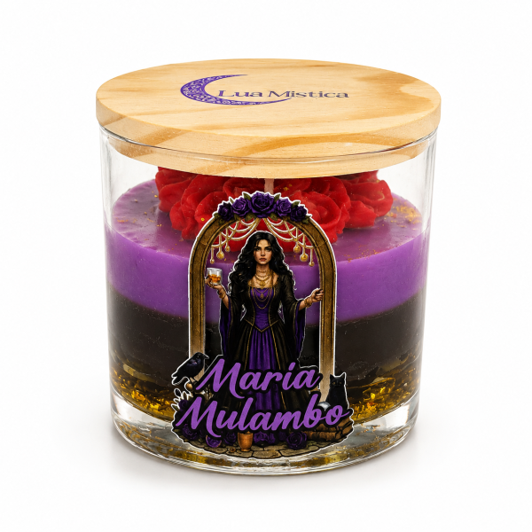 Vela Aromática Maria Mulambo Jasmim Cera de Coco Lua Mística 200g Vela Aromática Maria Mulambo Jasmim Cera de Coco Lua Mística 200g