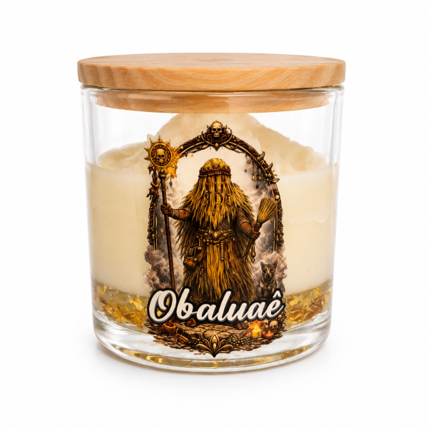 Vela Aromática Obaluaê Floral Cera de Coco Lua Mística 200g Vela Aromática Obaluaê Floral Cera de Coco Lua Mística 200g