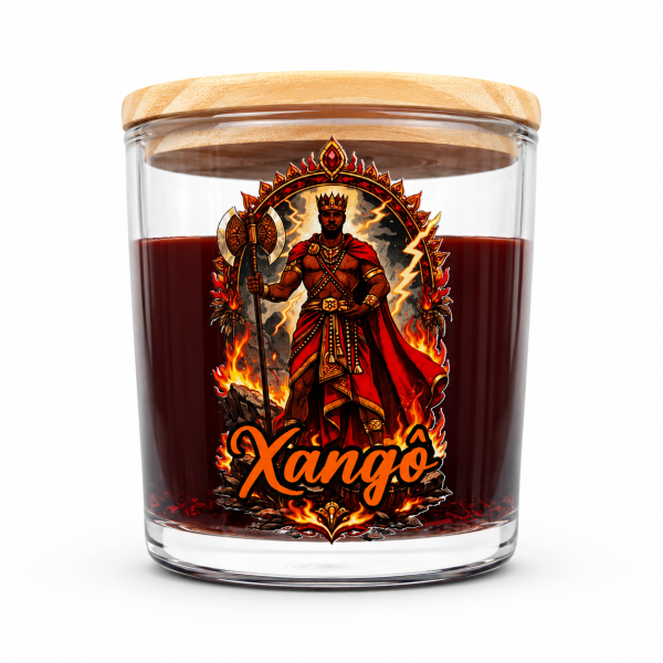 Vela Aromática Xangô Sândalo e Ylang Cera de Coco Lua Mística 200g Vela Aromática Xangô Sândalo e Ylang Cera de Coco Lua Mística 200g