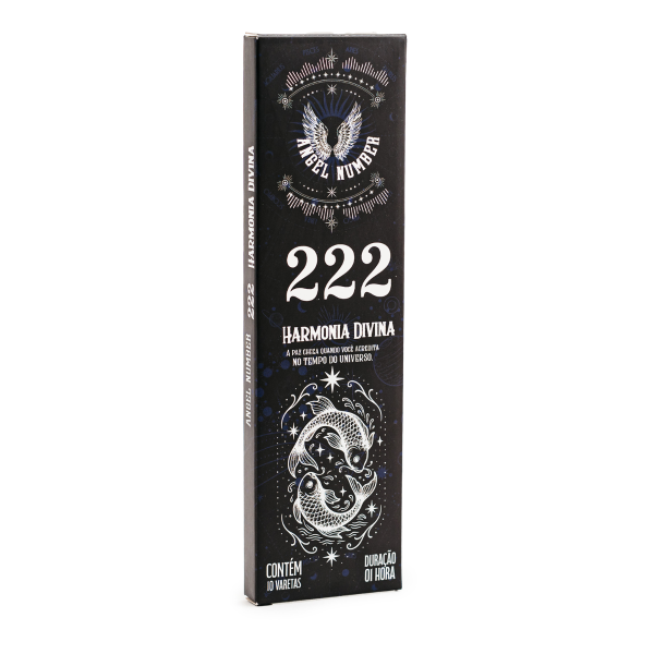 Incenso Linha Angel Number 0% Carvão 222 – Harmonia Divina Caixa 10 Varetas
