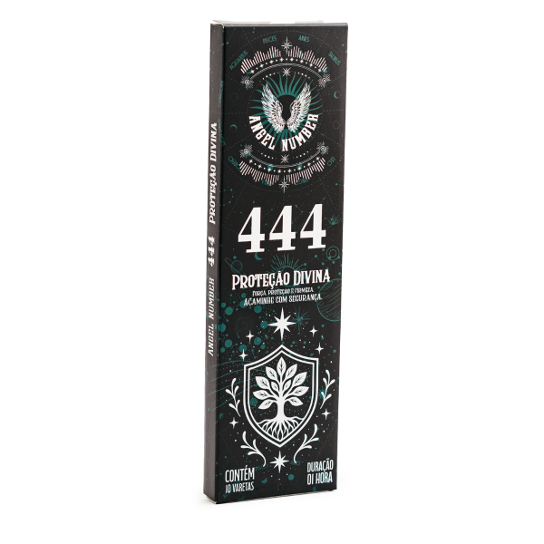 Incenso Linha Angel Number 0% Carvão 444 – Proteção Divina Caixa 10 Varetas 