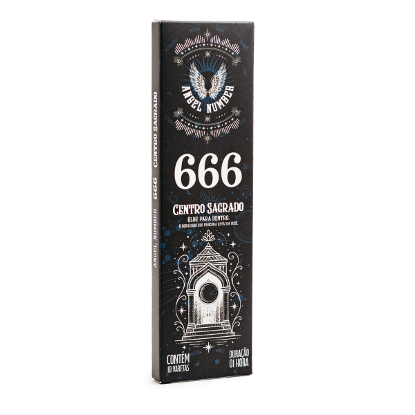 Incenso Linha Angel Number 0% Carvão 666 – Centro Sagrado Caixa 10 Varetas 