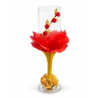 Taça Artesanal Cigana Pomba Gira  Vidro 185 ml Luxo Altar