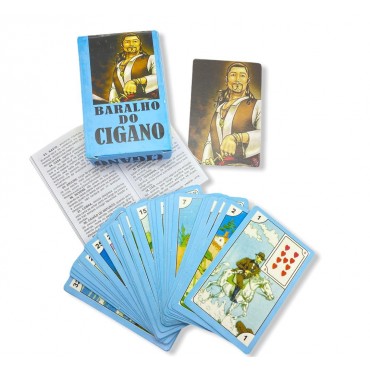 Baralho Tarot do Cigano Azul Cigano Vladimir 36 Cartas com manual