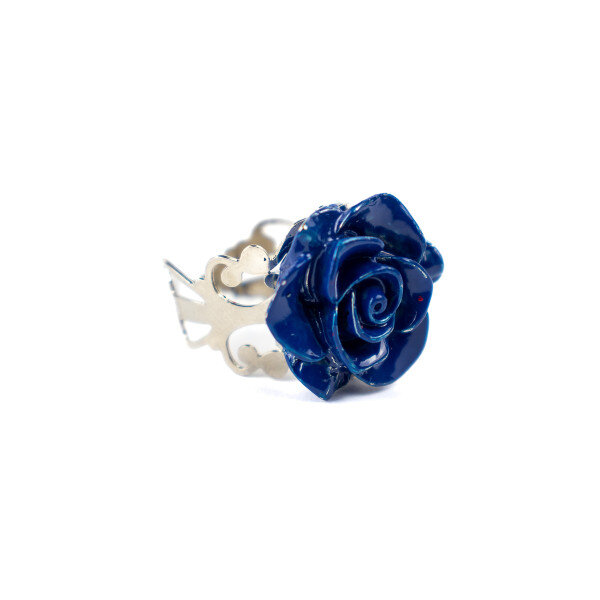 Anel Ajustável Iemanjá Rosa Azul 2 cm em metal Niquelado Anel Ajustável Iemanjá Rosa Azul 2 cm em metal Niquelado