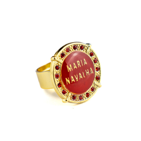 Anel Ajustavel Maria Navalha 2,50 cm Dourado em Metal Anel Ajustavel Maria Navalha 2,50 cm Dourado em Metal