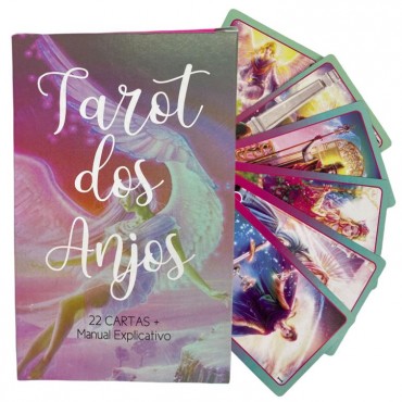 Baralho Tarot dos Anjos novo 22 Cartas coloridas com manual explicativo