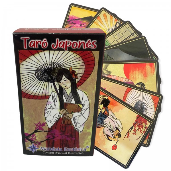 Baralho O Tarot Tarô Japonês 78 cartas plastificado com manual