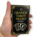 Baralho o Tarot Negro 78 Cartas sendo 22 arcanos maiores e mais 56 cartas intuitivas com manual explicativo