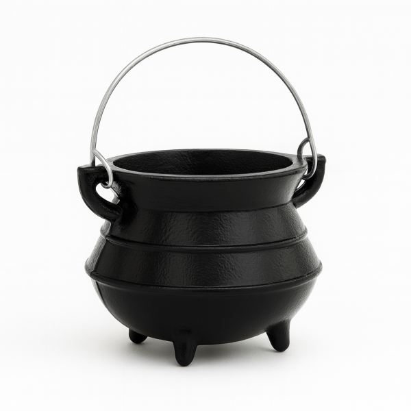 Caldeirão Preto em Alumínio Tripé Alça 220 ml