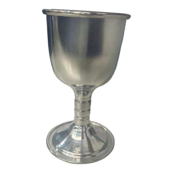 Cálice Para Ritual em Alumínio Prateado 14cm 200 ml