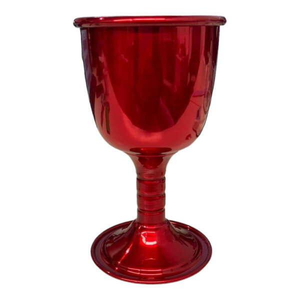 Cálice Para Ritual Alumínio Pintado de Vermelho 14cm 200 ml