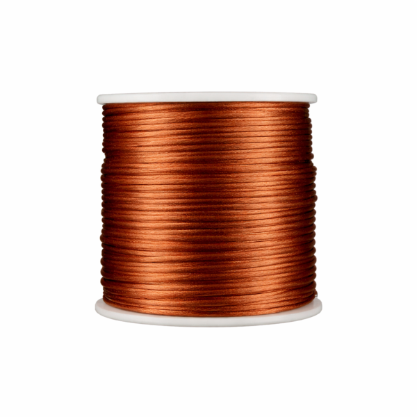 Cordão Acetinado Rabo de Rato 1mm Rolo com 100 m Marrom Havana