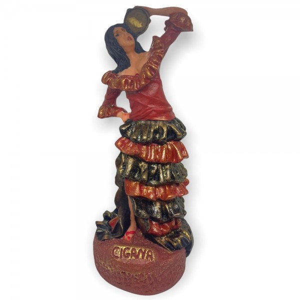 Escultura Cigana Pomba Gira sete saias 25 cm em resina