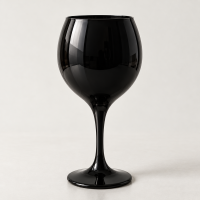 Cálice Negro Altar Vinho 300ml 18 cm Em Vidro Celebra Nadir